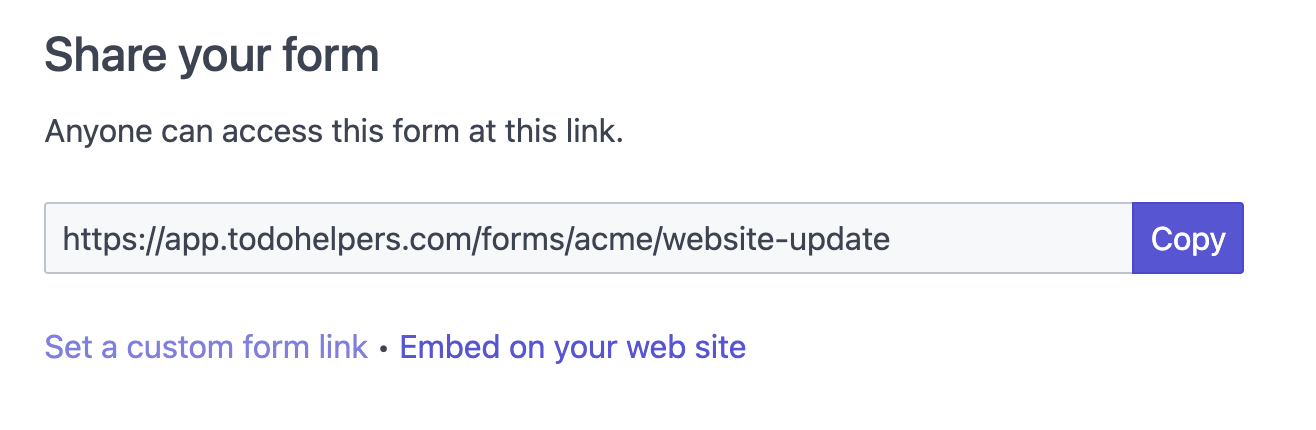 Share your form link